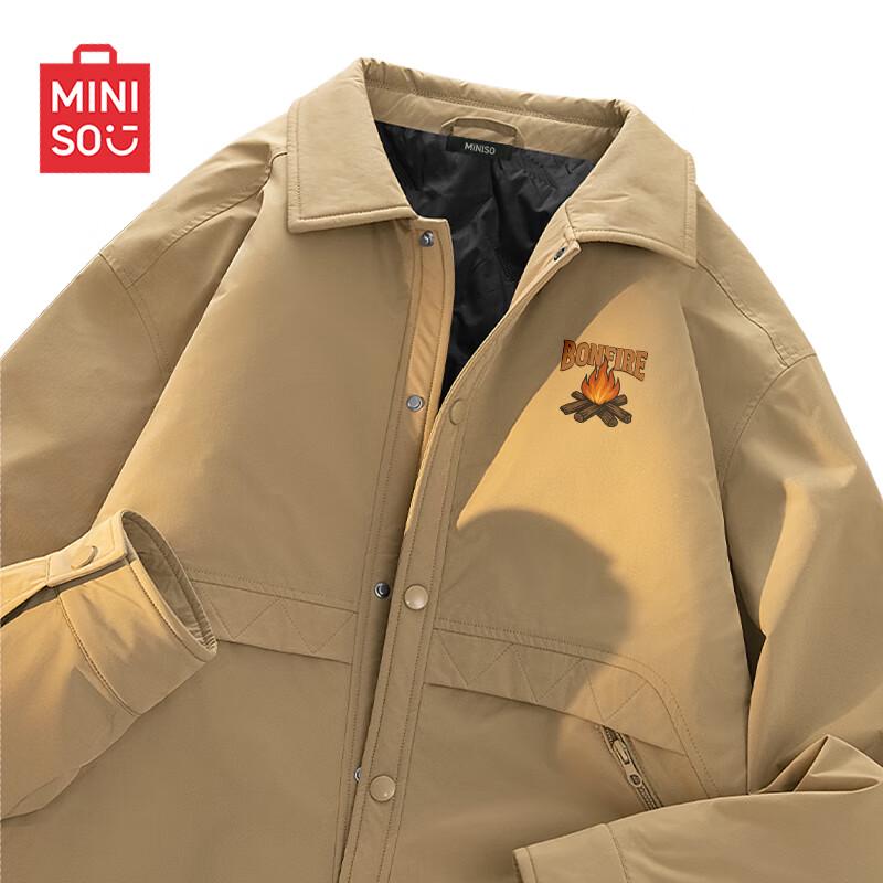 

MINISO Men s 2025 Winter Thick Warm Lapel Padded Jacket 3XL