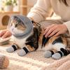Mesh Cat Muzzle Hood with Paw Covers Adjustable Head Cover