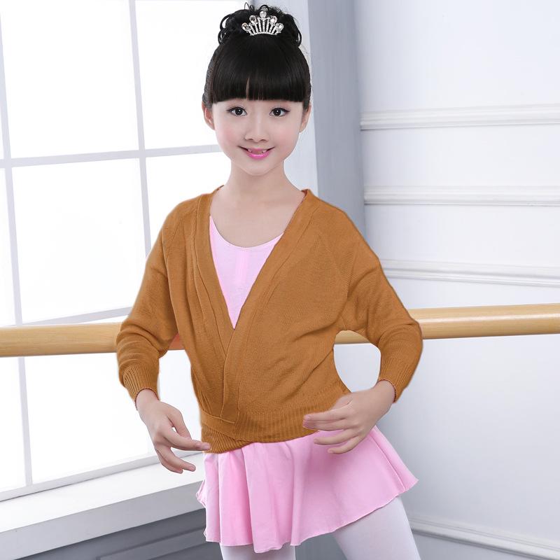 Toddler Girls' Knitted Ballet Cardigan - Long Sleeve Sweater Shawl