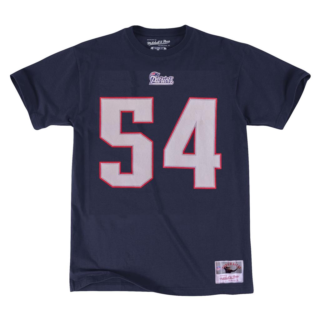Tedy Bruschi #54 New England Patriots Mitchell & Ness NFL T-Shirt Navy