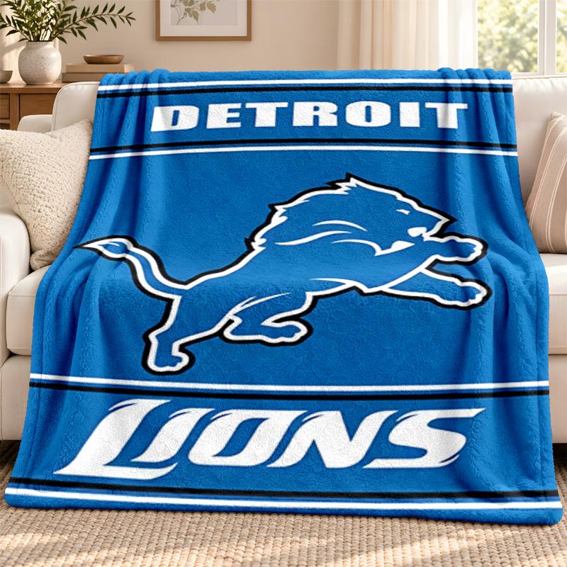 Detroit Lions blanket Flannel Blanket Soft Cozy Plush Throw for Sofa Bed Lightweight Home Decoration Outdoor camping