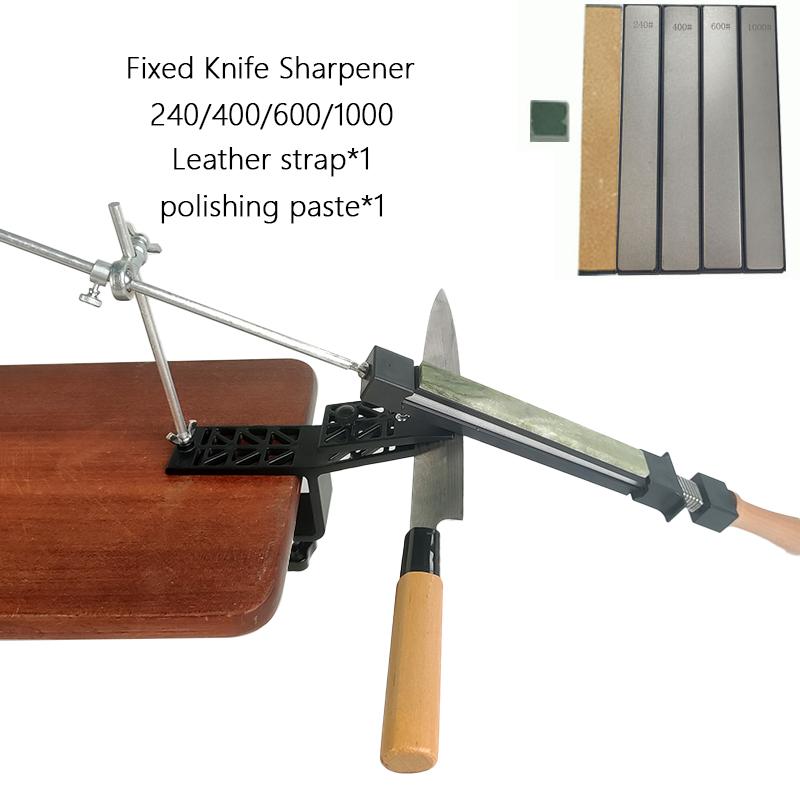 Fixed Knife Sharpener Professional Angle Sharpening Stone Kitchen Whetstone Grinding System Honing Diamond Grinder Woodwork Tool