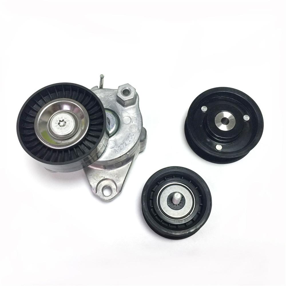 Drive Belt Tensioner +2 Idler Pulleys Set For Mercedes Benz 2720270+1419+1019 2722000270 2722021019 2722021419