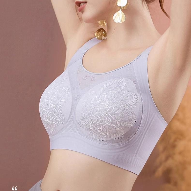 Underwear Women's Thin Anti Sagging Seamless Bra Plus Size Bra Sports Lace Breathable Bra