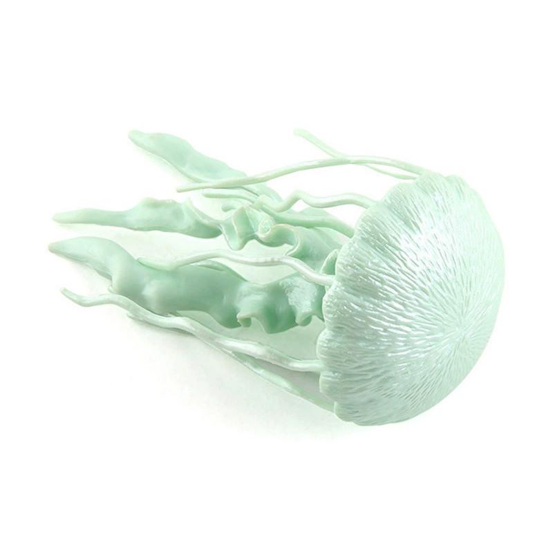 Life Marine Plastic Jellyfish Statue Static Tabletop Ornament For Home Decor