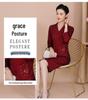 2023 Autumn Elegant Knee-Length Dress for Middle-Aged Women - Slimming Plus Size, Perfect for Weddings and Special Occasions