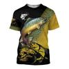 Vintage T Shirt for Mens Fishing 3D Print Outdoor Sports Short Sleeve Top Casual Man's T-shirt Loose Tee Streewear Men Clothing