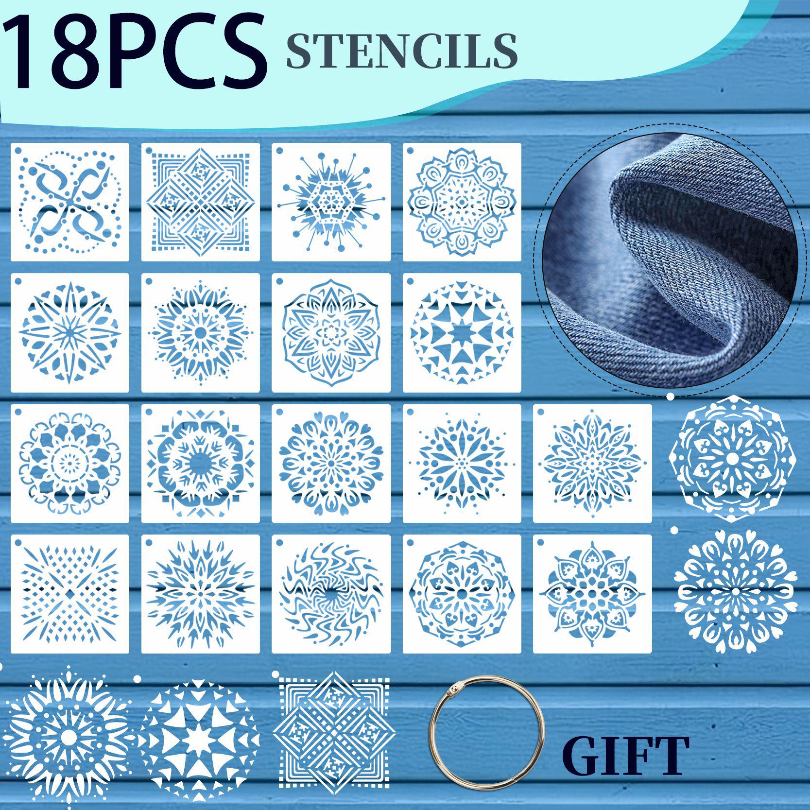 European & American Mandala Painting Supplies: DIY Spray Paint Template for Journaling & Hollowed-out Decorations.