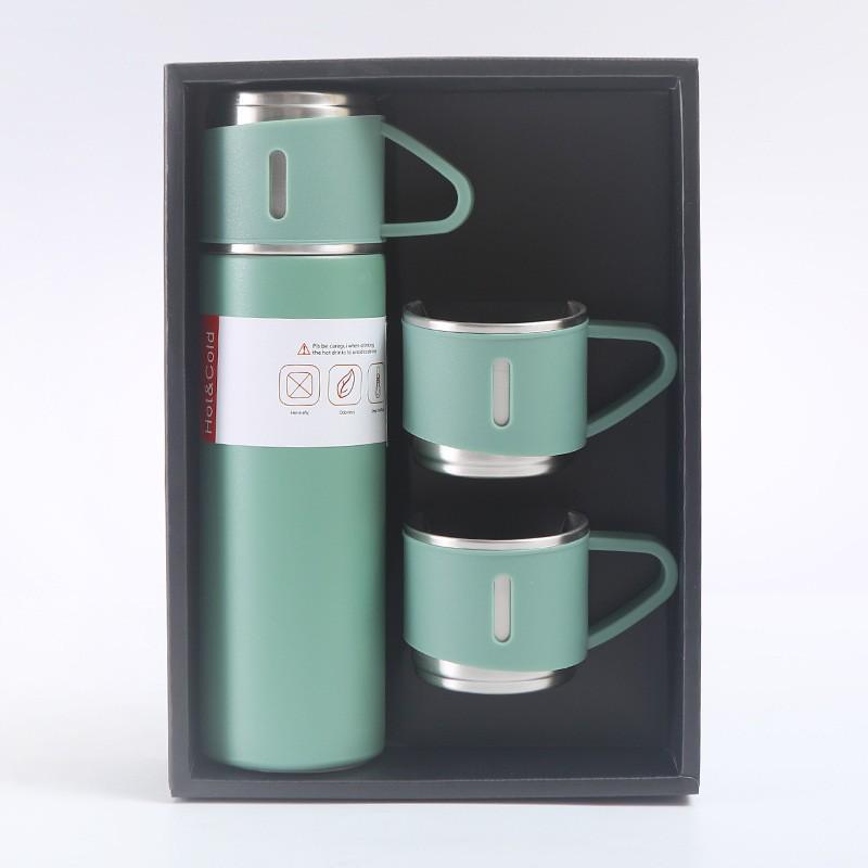 Deluxe 304 Stainless Steel Insulated Travel Cup with Multiple Lids - Elegant Commemorative Gift for Men and Women