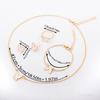 Fashion European American Style Butterfly Enamel Jewelry Four Piece Set For Women