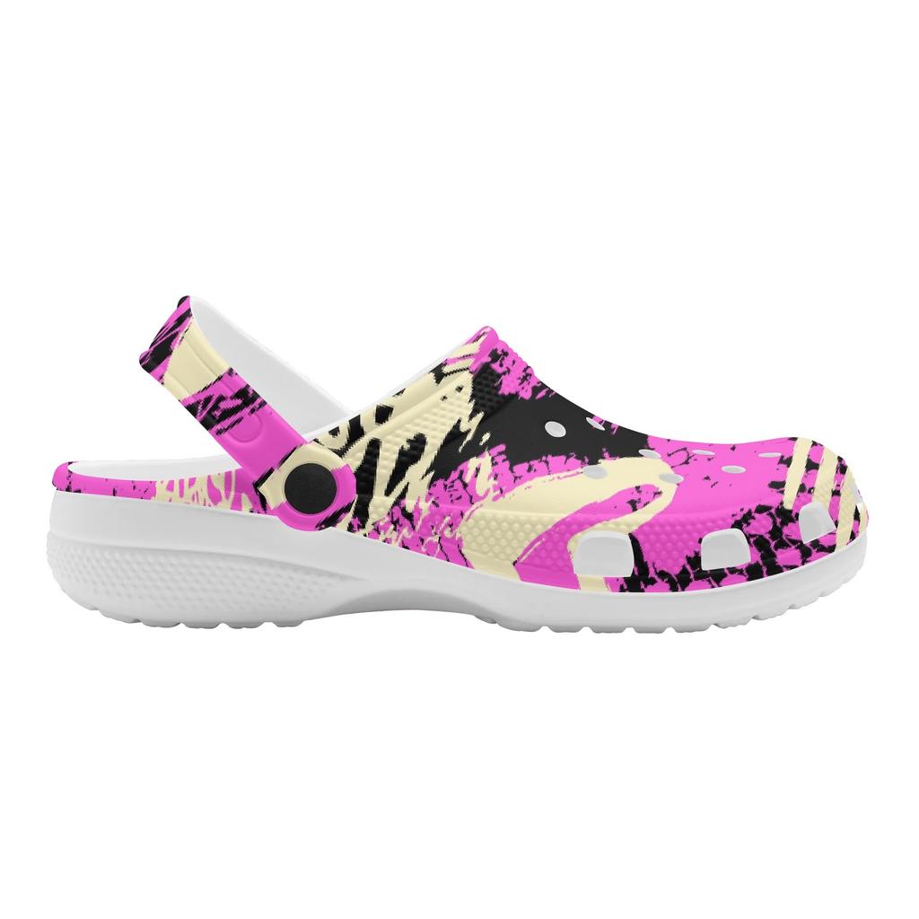 Printed EVA Clogs Women Men Breathable Lightweight Slip On Garden Shoes Beach Pool Bathroom Home Daily Wear Beach Travel Wear