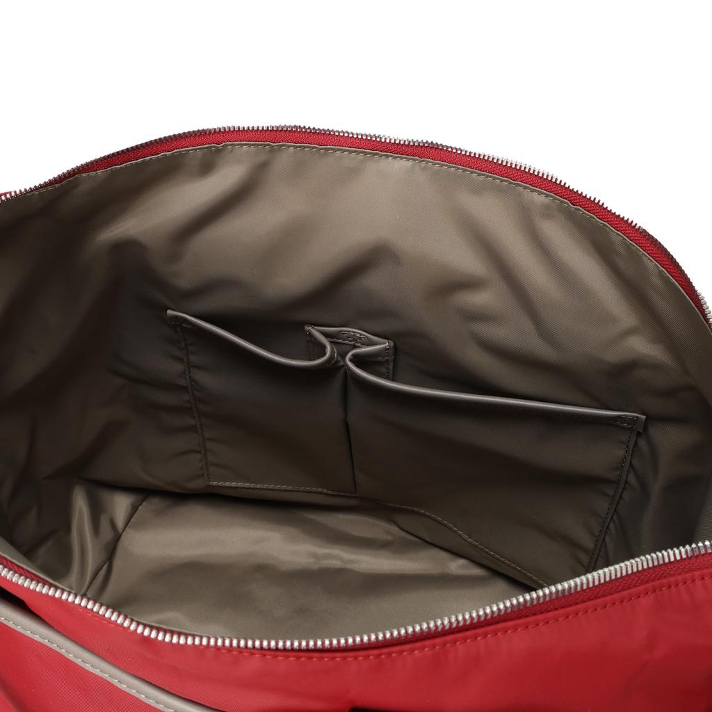 Isaac Women's Nylon and Recycled Leather Combination Multi-Tote Bag, Wine (58)