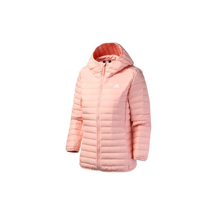 Adidas Varilite Soft Hooded Down Jacket Women Bright Pink DZ1496 XL