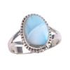 Natural Republic Larimar Gemstone 925 Solid Silver Jewelry Ring Size 8.5 E7I29