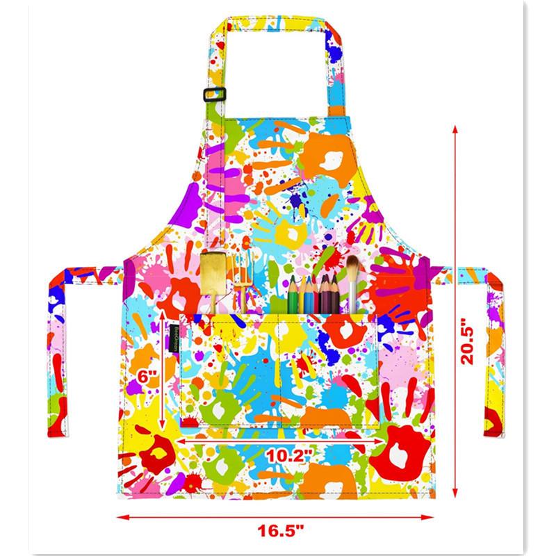 Kids Art Smock Waterproof Apron Polyester Anti Stain Painting Craft Kitchen Classroom Toddler