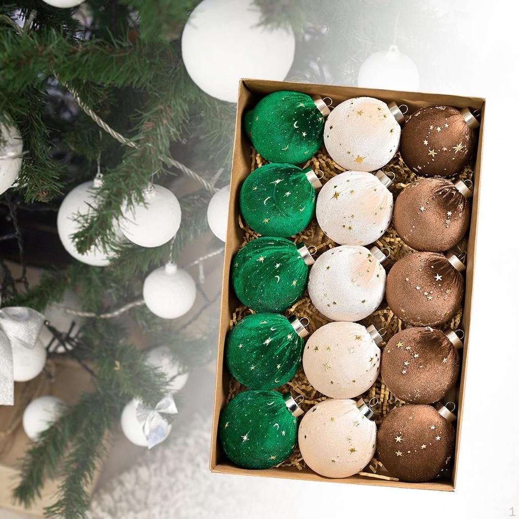 15 Pieces Christmas Tree Hanging Ornaments, Decorations, Decorative Ball