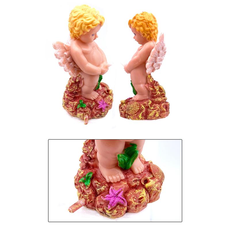 Creative Angel Artificial Ornaments Air Pump Resin Crafts Fish Tank Aquarium Decoration Accessories