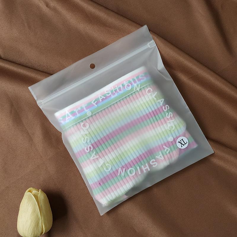 Хлопковые трусы-слипы для девочек в радужную полоску - Низкая посадка, Дышащие, Высокая эластичность, Летний стиль XL