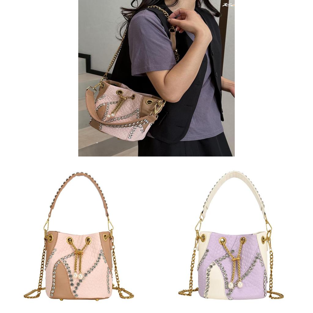 Water Bucket Bag For Women Synthetic Leather Stylish Crossbody Bag For Daily Use
