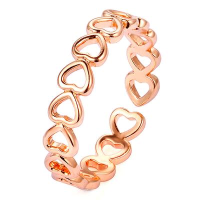 Mode Hohl Herz Ring Elegante Vintage Einstellbare Frauen Finger Liebe Hochzeit Schmuck Öffnung Joint Ringe