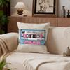 Music Tape Print Cushion Cover Cushion Cover Set 4Pcs 50X50 45X45 40X40 Pillowcase Decorative Sofa Home Decor