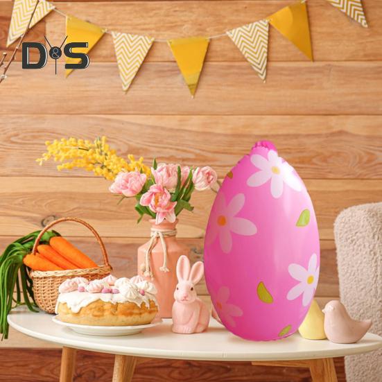 16" nafukovací dekorace na velikonoční vajíčka Velké barevné ozdoby na vajíčka z PVC na zahradu, trávník, jarní párty, vnitřní venkovní dekorace
