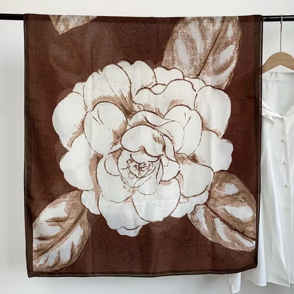 Geometric Chic Satin Scarf - Large, Luxurious Color Block Design - Imitated Silk, Windproof, Versatile Head Wrap & Beach Accessory for Travel Styling