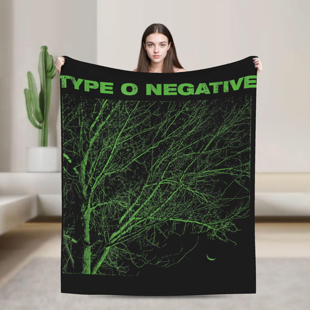 Type O Negative Rock Band Blanket Music Album Fuzzy Funny Breathable Throw Blanket for Bedroom Autumn/Winter Office
