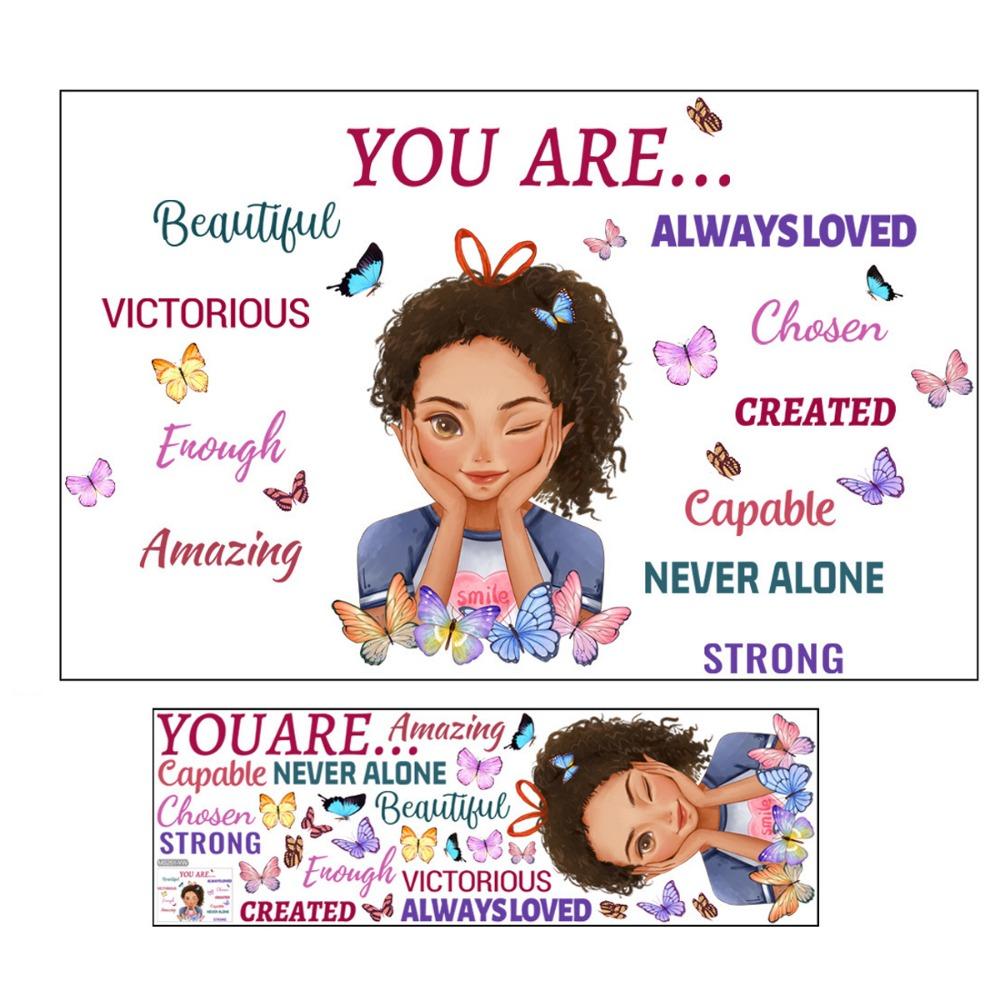 Cartoon Girl Wall Stickers Multicolor Wall Decorative Sticker Creative Wall Decal  Girl Bedroom