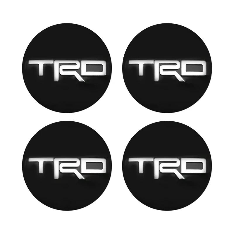 4Pcs 56mm Car Wheel Center Hub Cap Badge Sticker Cover Accessories For Toyota Prado Aqua Hilux Camry Rav4 Prius TRD Venza GR Spo