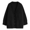 Retro Japanese Style Knit Cardigan for Women - 2024 Autumn/Winter Korean Loose Mid-Length Sweater Coat