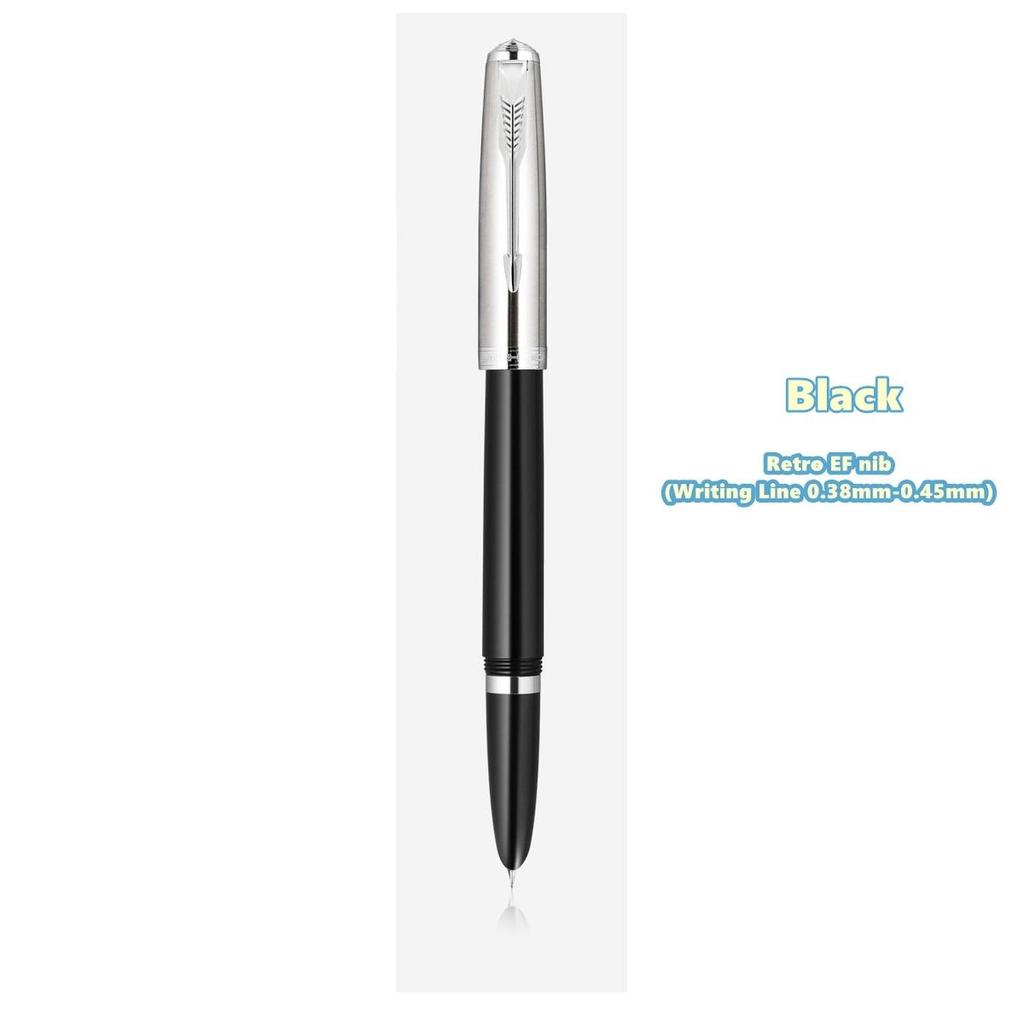 Jinhao 86 Classic Retro Fountain Pen Balanced Weight Silver Arrow Clip Extra Fine Nib Office School Daily Writing