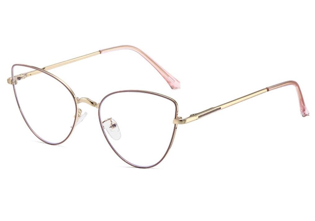 Eyeglass Frame Reading Eyewear Spectacle Spectacle 0~+6 Metal Magnifying For Trendy Ladies Computer Cat's Feline Eye Alloy Transparent Stylish