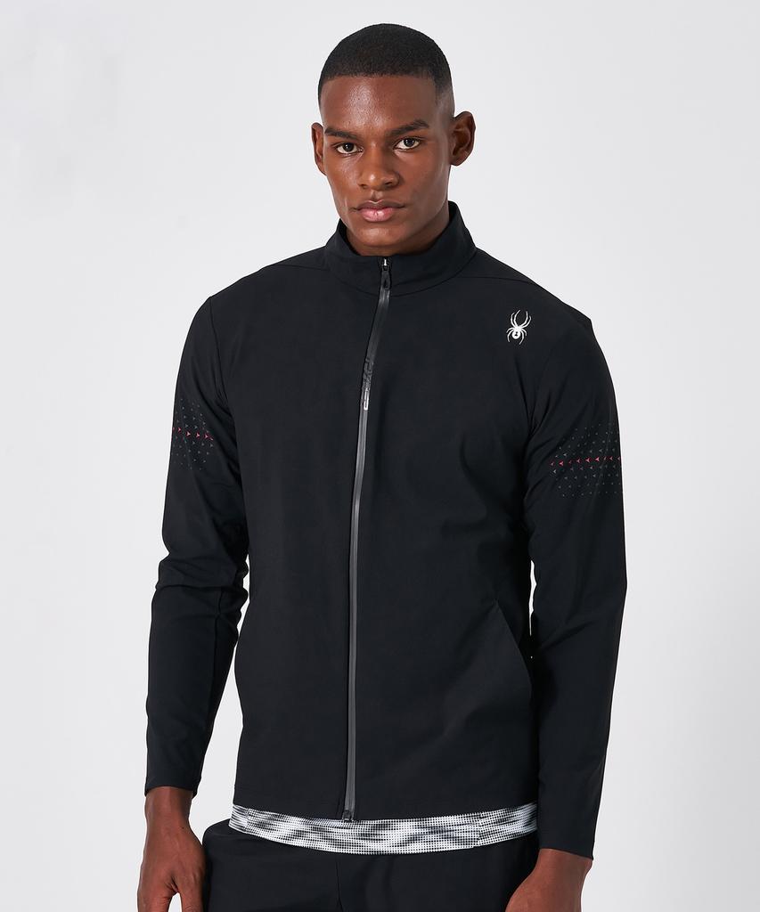 Spyder Men'S Pro Web Cool Cooling Tricot Training Zip-Up Spkmcnft204Mblk