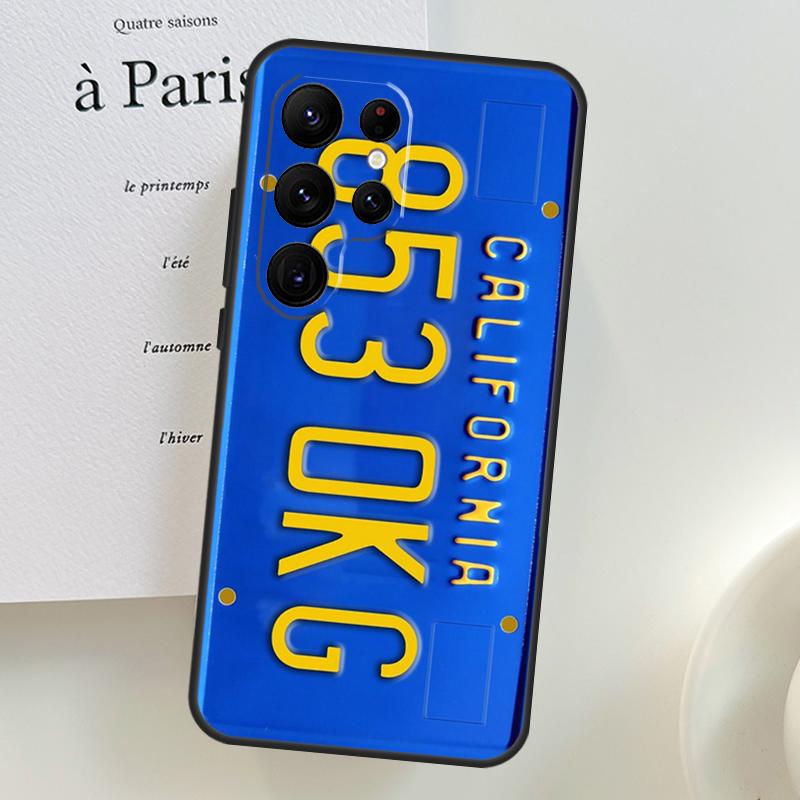 Retro License Plate Number Case For Samsung Galaxy S26 Ultra S25 S23 S22 S21 S24 Ultra S10 S20 Plus S25 FE Phone Cover