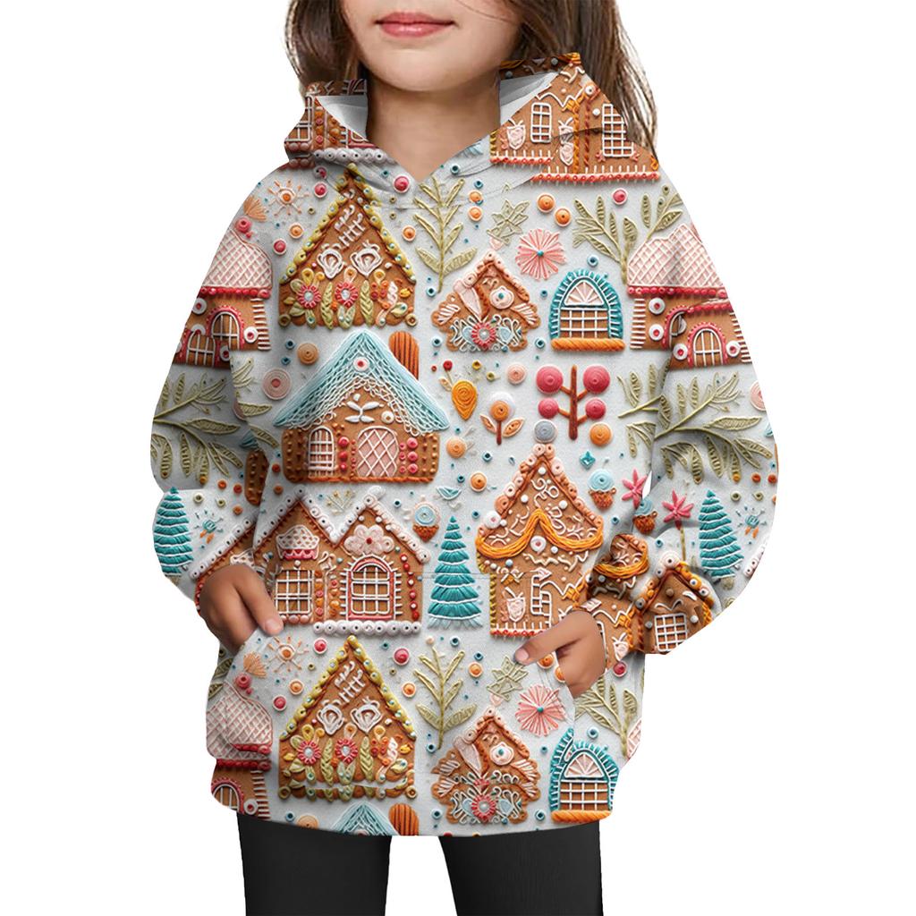 Girls' Hooded Tie-Dye Sweatshirt - Pullover Print Top