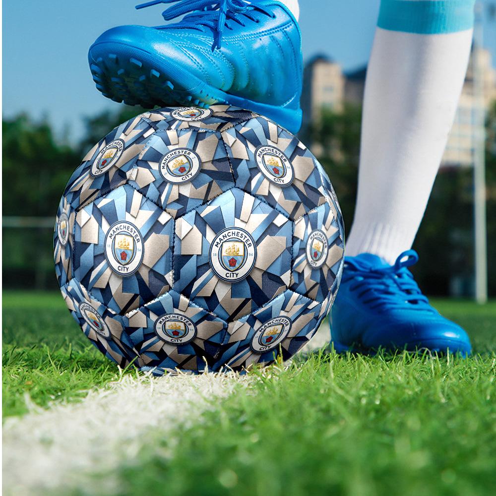 Manchester City Thema Fußballball Größe 5 Fußballball Weiche Haptik Professioneller Trainingsfußball für Outdoor-Sportarten