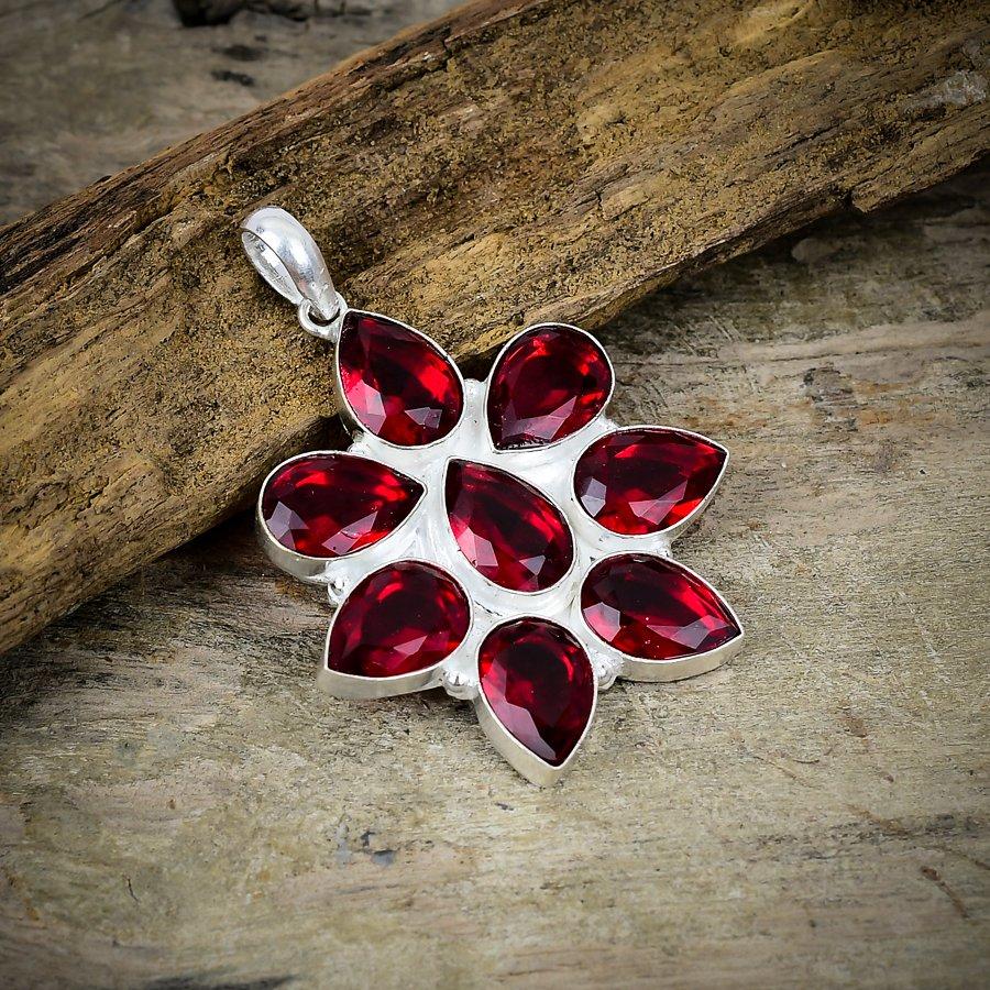 

Mozambique Garnet Gemstone 925 Sterling Silver Jewelry Pendant 1.97 M-99