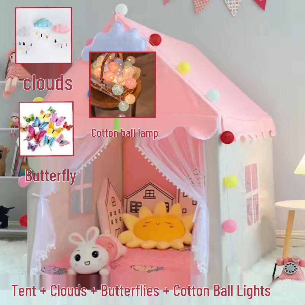 Princess Castle Indoor Play Tent with Mosquito Net for Kids - Birthday Gift Idea