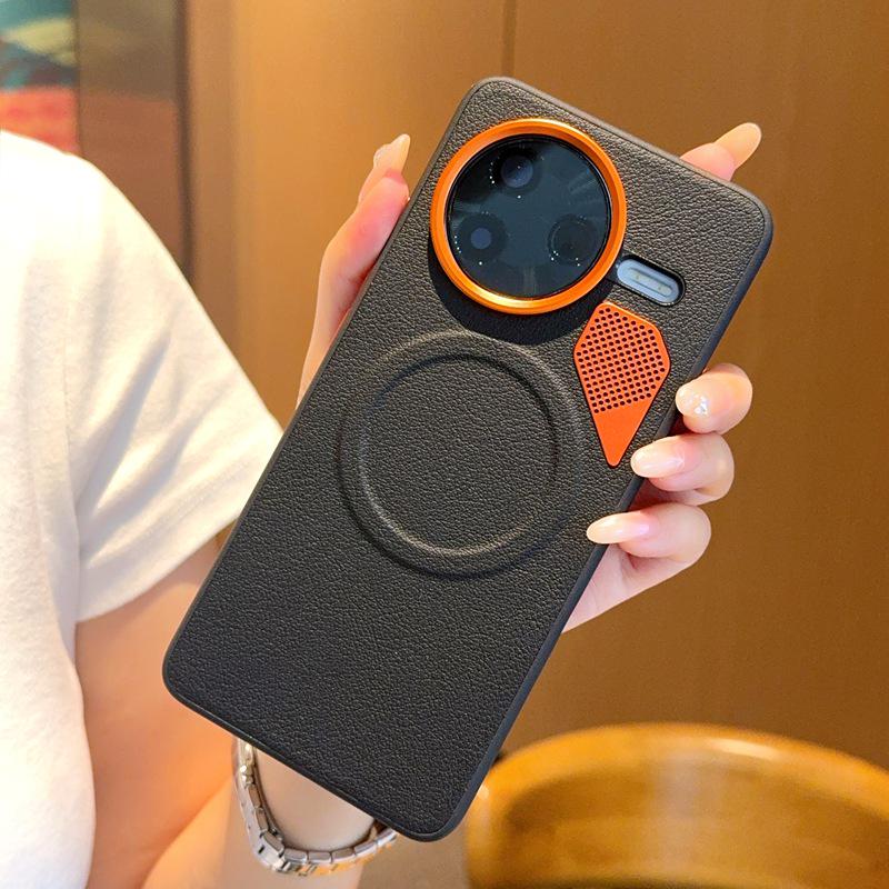 Redmi K80/K80 Pro Heat Dissipation & Magnetic Case, Poco F7 Pro Golden Armor Protective Cover