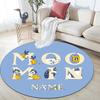 Custom Name,Moomin pattern round rug,Carpet Rug for Living Room Bedroom Playroom ,Non-slip Floor Mat,Holiday Gifts and Birthday Gifts.