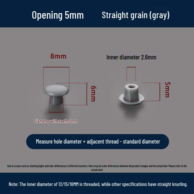 Universeller Runder Dekoplastikstopfen für Möbelscharniere und Schraubenlöcher