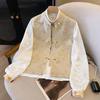 2025 New Vest Autumn and Winter Ethnic Style Top Stand-up Collar Buckle Vest Thin Women Wear Vest