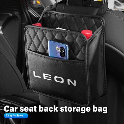 IFGU2 Sac de Rangement en Cuir pour Siège de Voiture Dossier de Siège Porte-Gobelet Boîte à Mouchoirs Pour Siège FR Cupra Leon Ibiza Exeo Alhambra Altea Tarraco Exeo