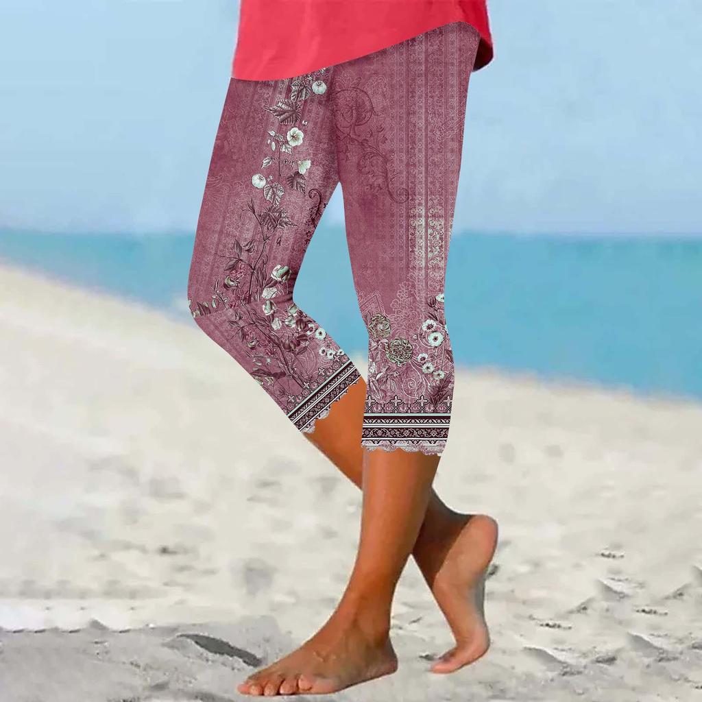 Dámské kalhoty s elastickým pasem Skinny plážové kalhoty