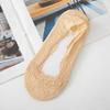 Women's Summer Thin Solid Color Lace Invisible Low Top Shallow Mouth Mesh Breathable Non Slip Boat Socks