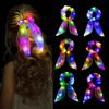 1/5 Stück Leuchtende Scrunchies LED Scrunchies für Mädchen Neon Haar-Scrunchie Buntes Elastisches Haargummi 3 Leuchtmodi Leuchten im Dunkeln
