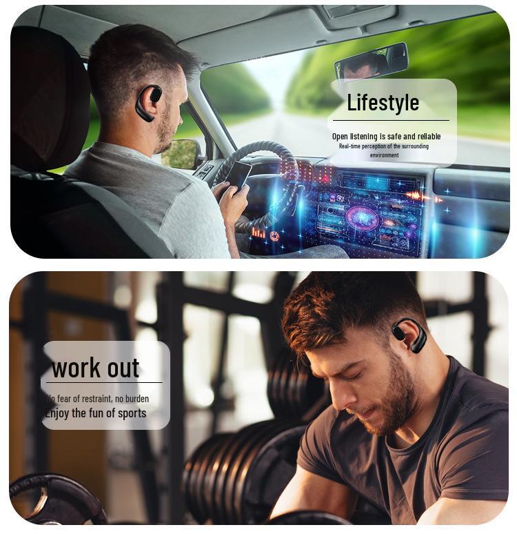 TWS Bone Conduction Wireless Bluetooth 5.2 Sports Earbuds for Running