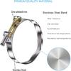 10Pack T Bolt Hose Clamp 46-52mm for 1.5" Hose ID, Stainless Steel Radiator Heavy Duty Hose Clamp Intake Clamp
