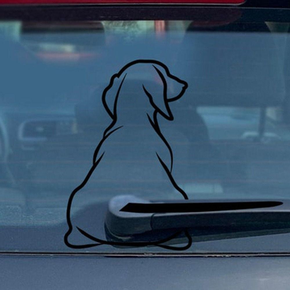 Hund Reflektierend Wasserdicht Autoaufkleber Außen Zubehör Heckaufkleber Autoaufkleber Wischeraufkleber